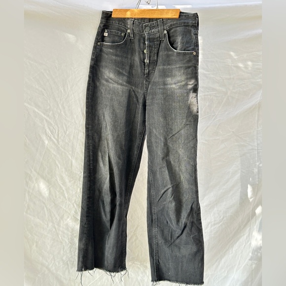 Adriano Goldschmied knoxx high rise baggy boyfriend black jeans 27 - Picture 2 of 8